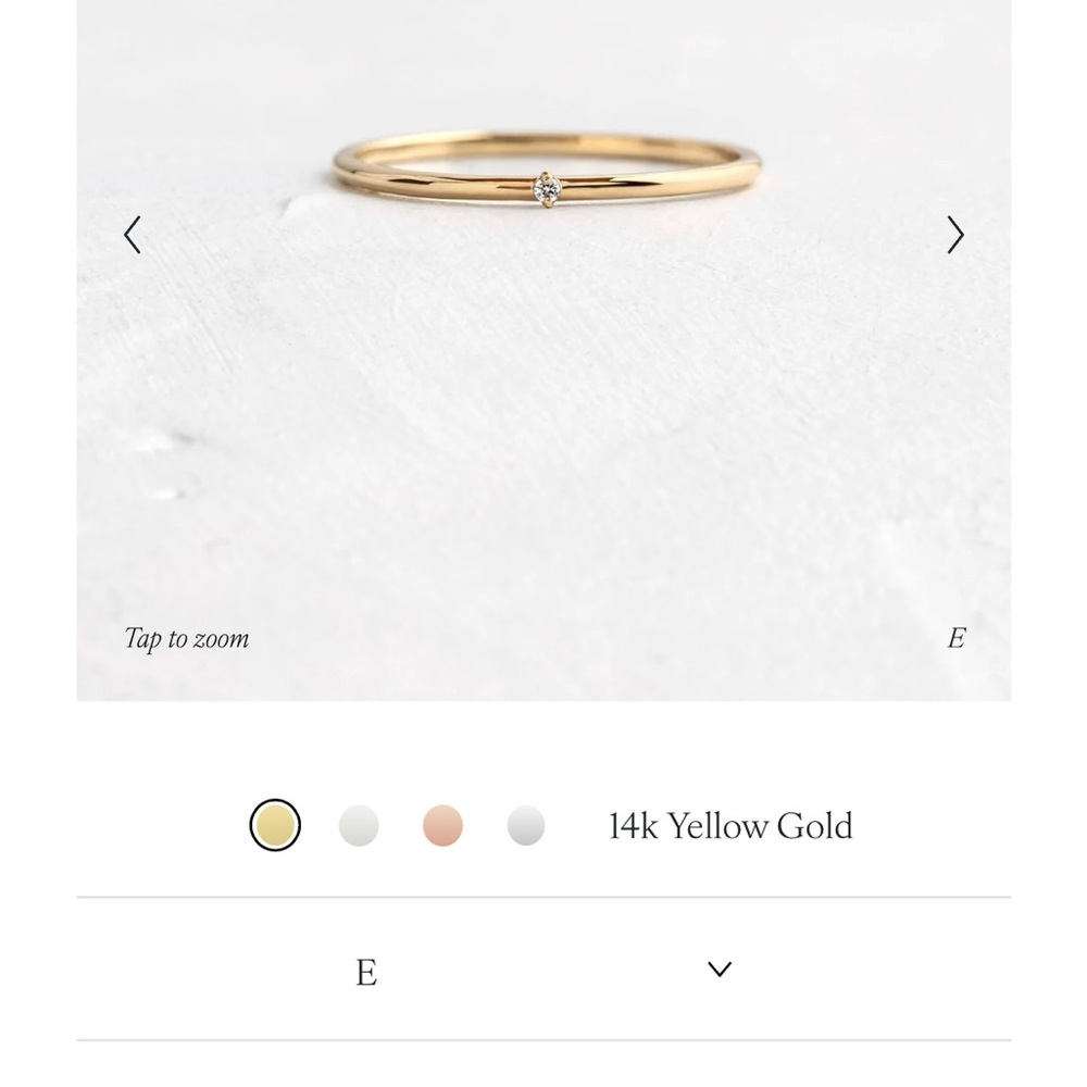 Morse Code - Initial (E) Ring By Melanie Casey. 1… - image 1